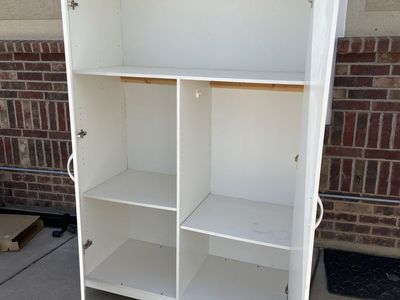 Large White Storage Cabinet