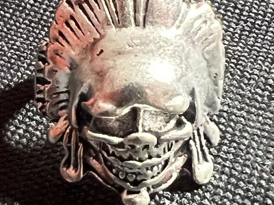 Skull Face Ring - Unique & Detailed Statement Piece size-10