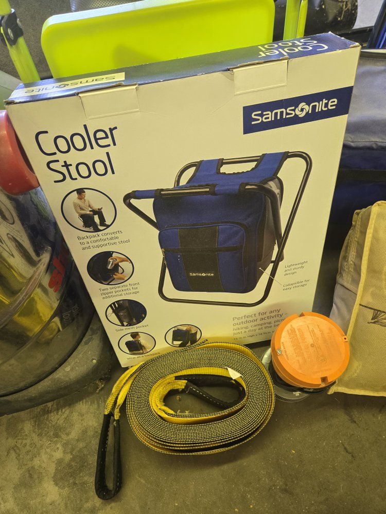 Samsonite Cooler Stool Backpack - Lightweight, Collapsible, Multi-functional Outdoor Gear