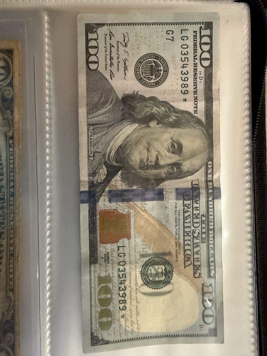 2009 A 100 Dollar Bill Star Note