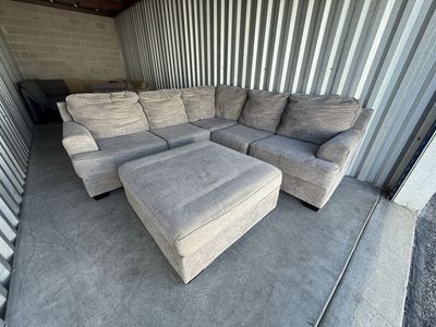 Sectional and storage ottoman - Free delivery!
