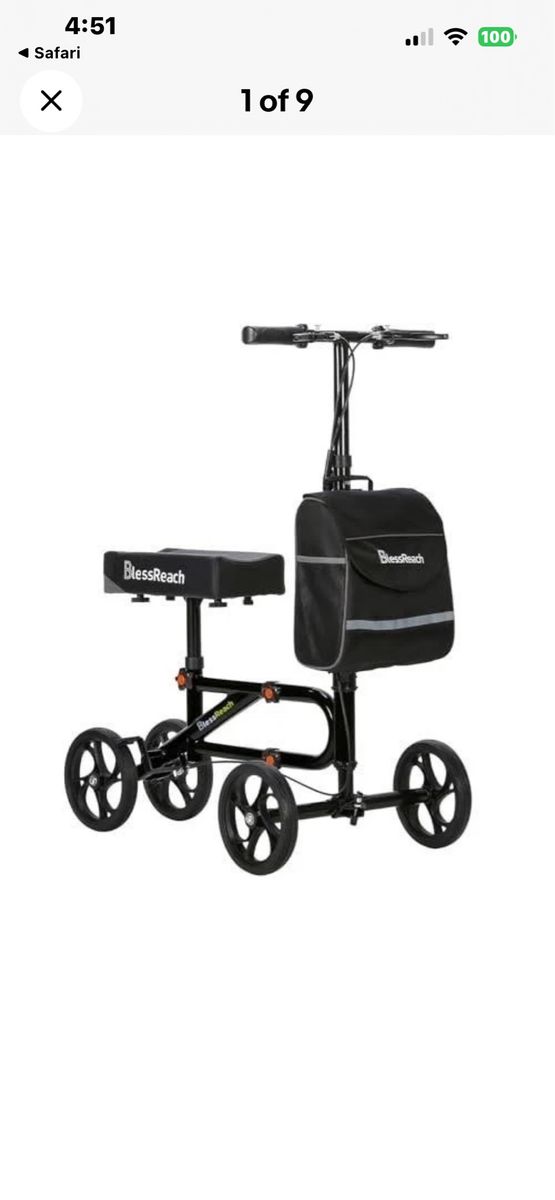 Brand New Post Surgery Knee, Foot Surgery Scooter Model # WB 2111 Fully Assembled So you Don’t Have to.