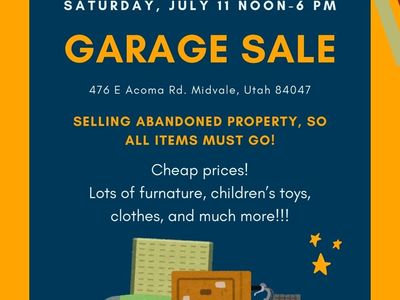 Public Sale July 11th Noon Midvale