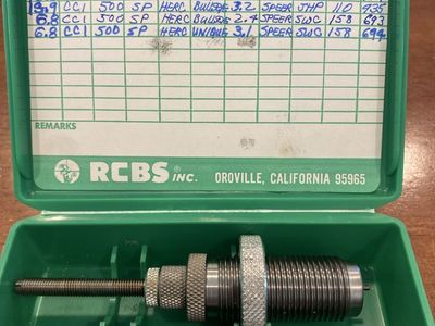 RCBS .38 S&W Reloading Die Set with Green Storage Case