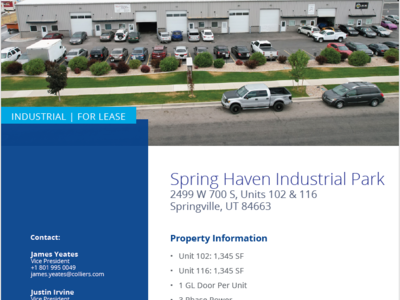 Small Flex/Warehouse Unit for Lease in Springville - 1345 SF