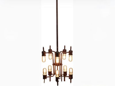 Industrial Multi-Bulb Chandelier Light Fixture in Bronze Finish