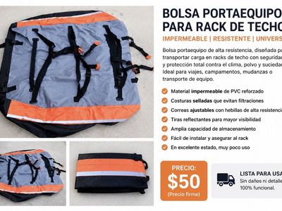 Impermeable Roof Rack Cargo Bag, Universal, Resistant - Excellent Condition