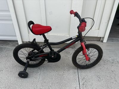 Retrospec Koda Kids Bike 12 inch Wheels with Training Wheels - Black/Red