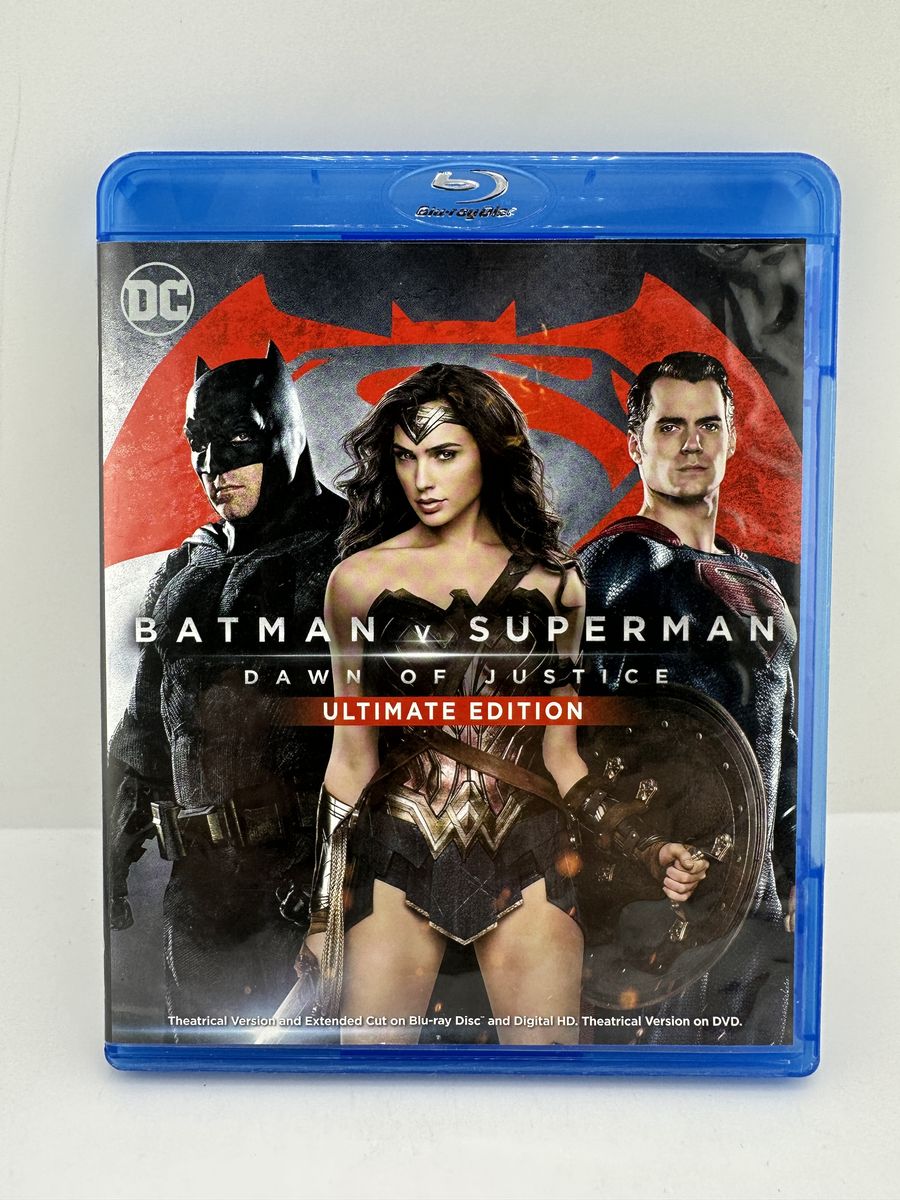 Batman v Superman Dawn of Justice Ultimate Edition Blu-ray DVD 3-Disc Set 2016