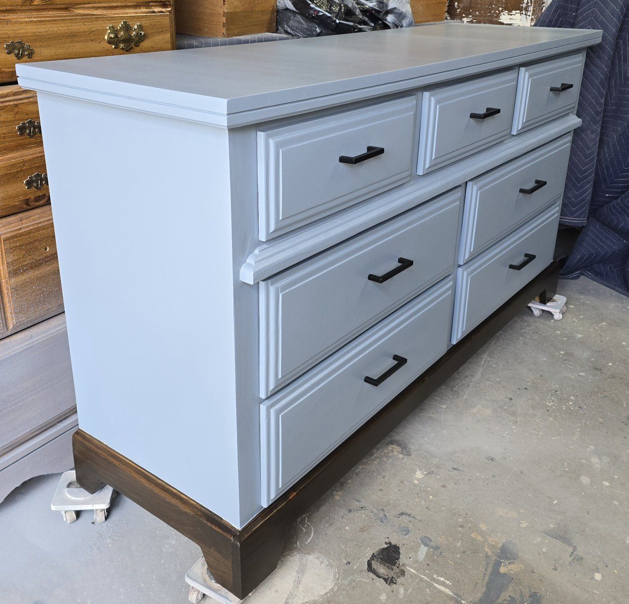 Cute Light Blue 7 Drawer Dresser