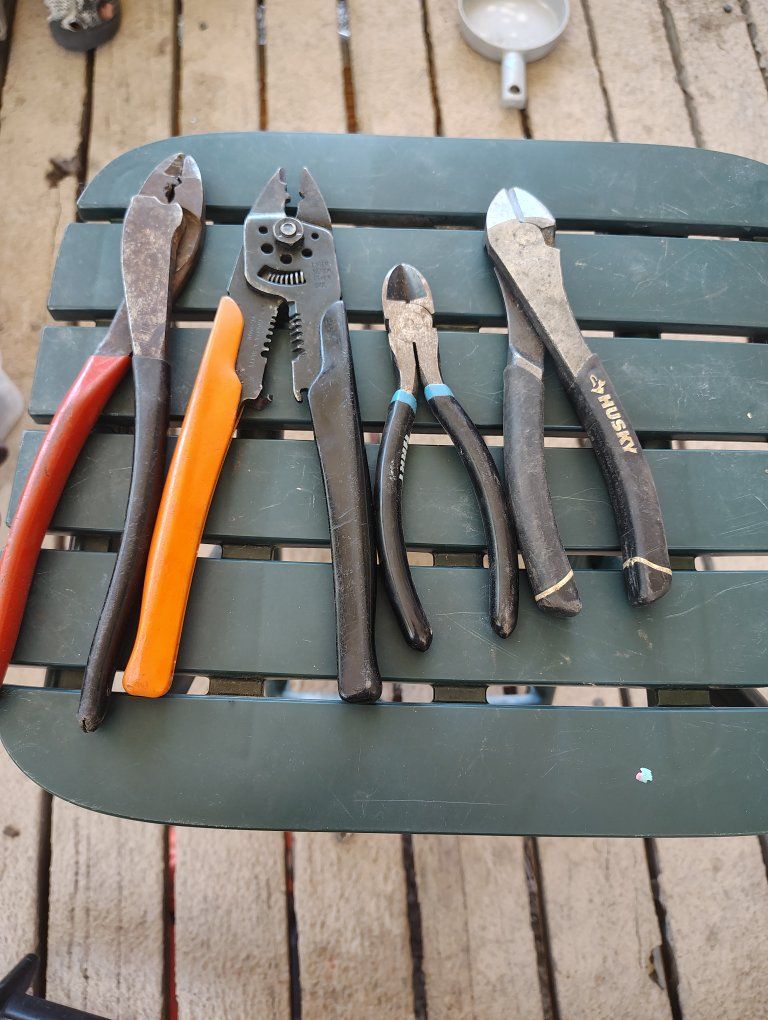Assorted Hand Tools: Pliers, Chisels, Cutters - Used Condition