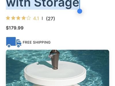 Step2 Vero In-Pool Shade Table with Storage - NEW! Pool Cooler Table - Reg $180.00