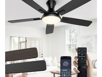NEW Retails $69.99 52 Inch Ceiling Fan with Light and Remote, Dimmable LED