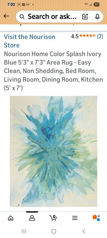 New in Package! 5'3"x7'3" Rug