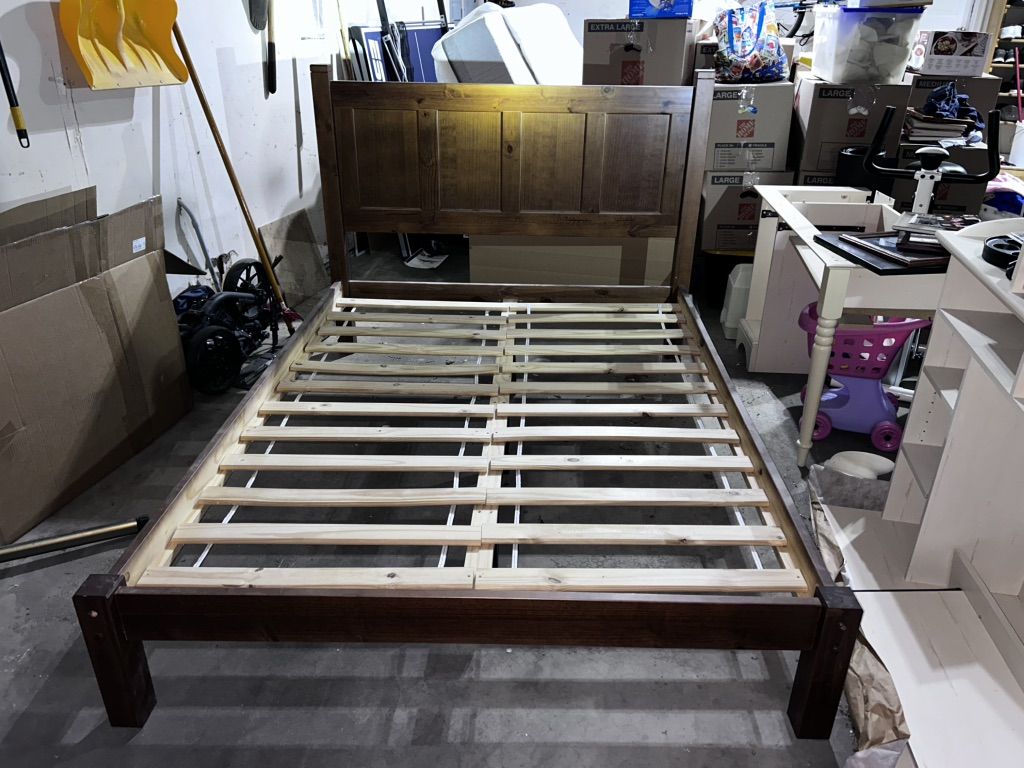 Queen Size Frame And Mattress