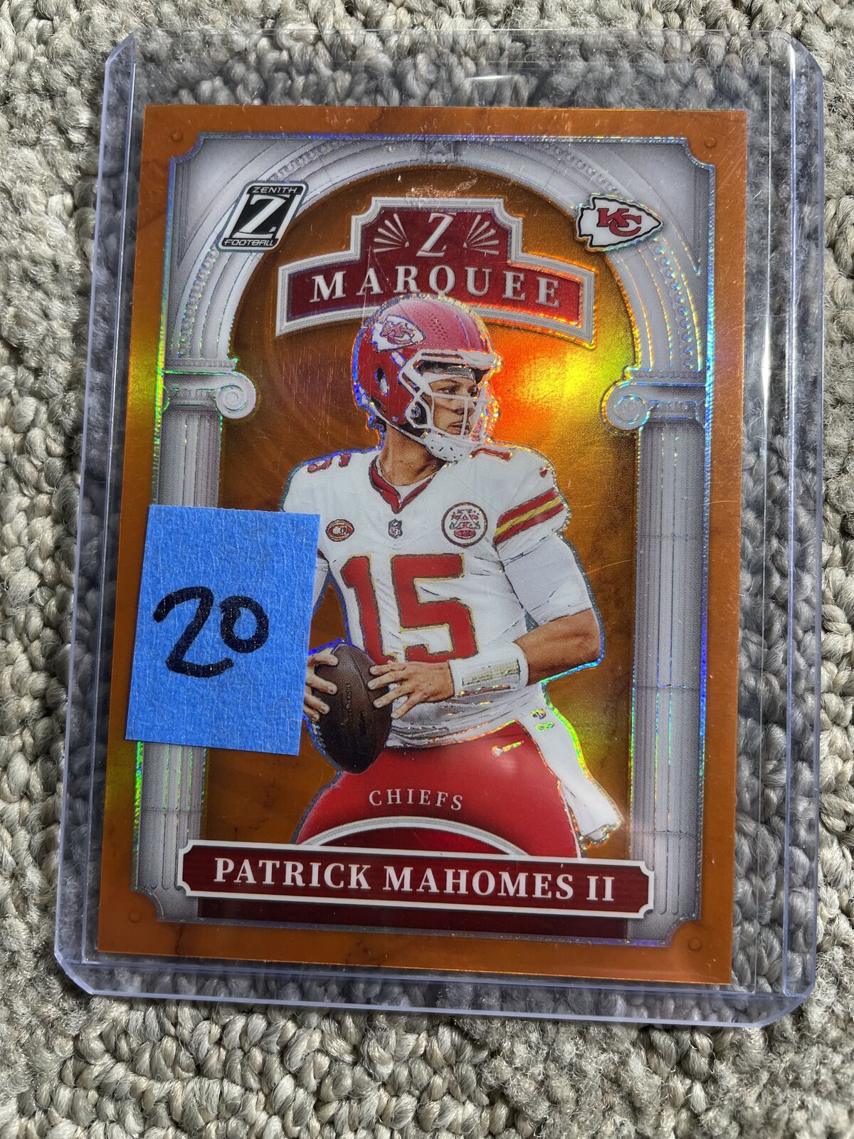 Patrick Mahomes trading cards $20-$30