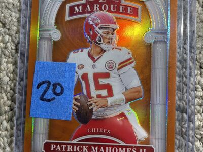 Patrick Mahomes trading cards $20-$30