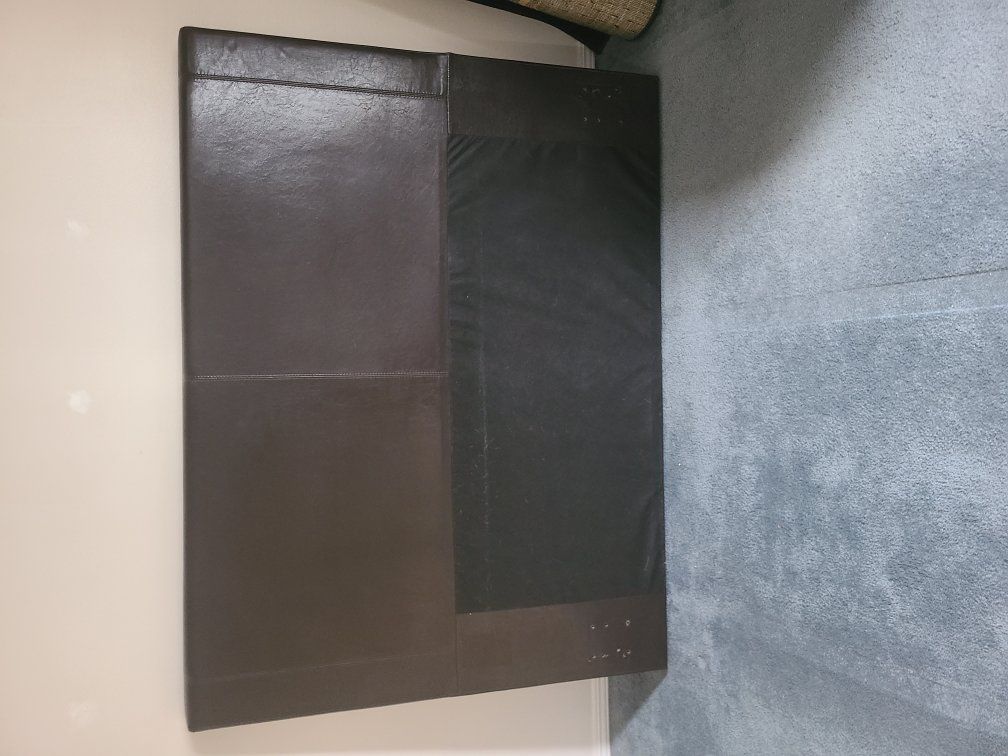 queen headboard leather