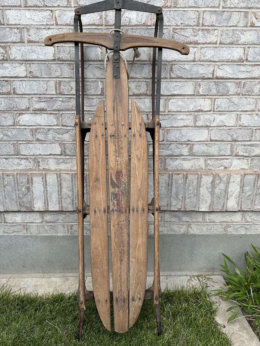 Vintage Flexible Flyer Airline Racer Snow Sled 5 ft