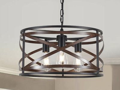 Black Farmhouse Chandelier for Dining Room