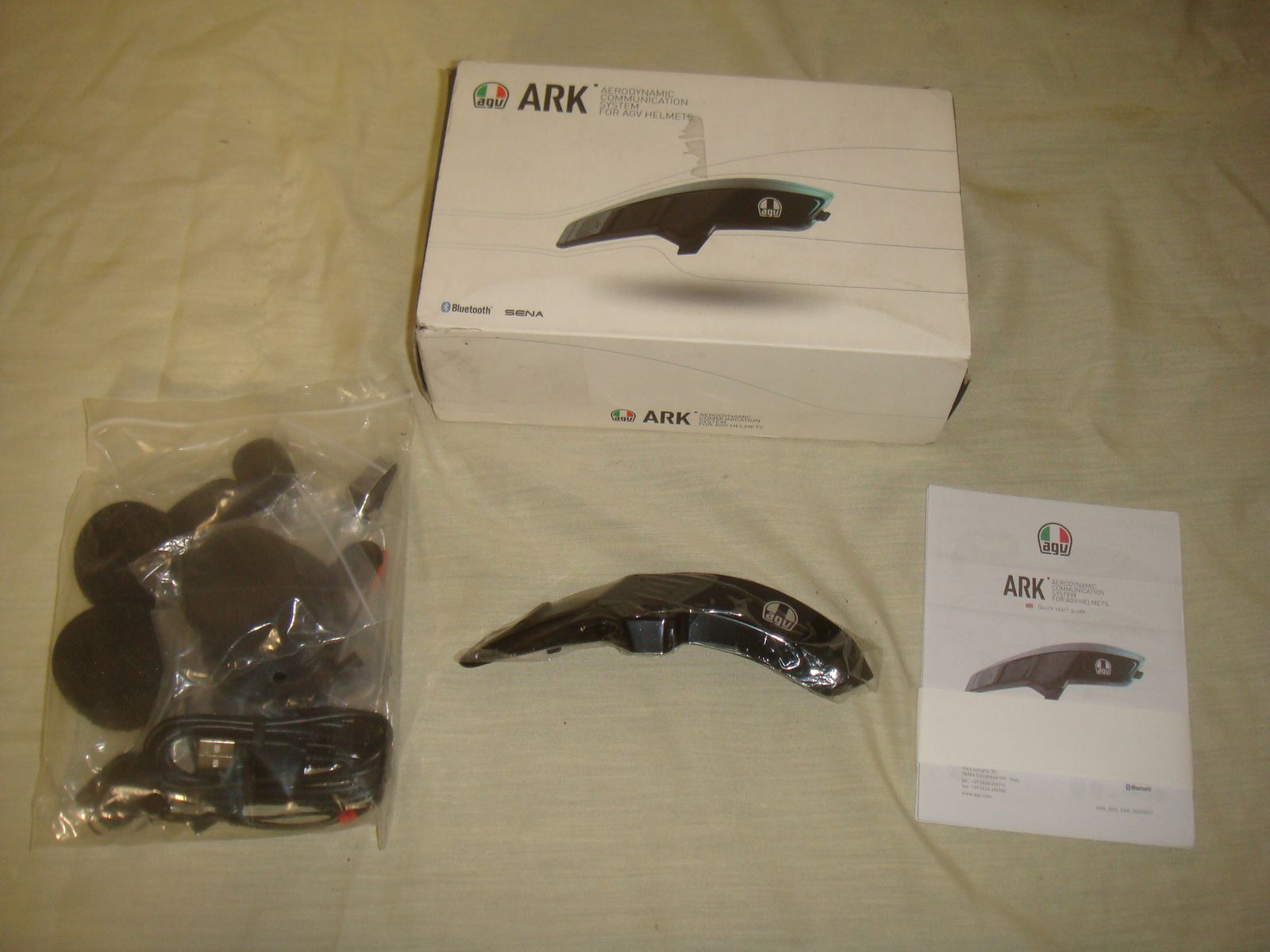 AGV ARK BLUETOOTH INTERCOM COMMUNICATION SYSTEM BY SENA FOR AGV HELMETS K6 K5-S