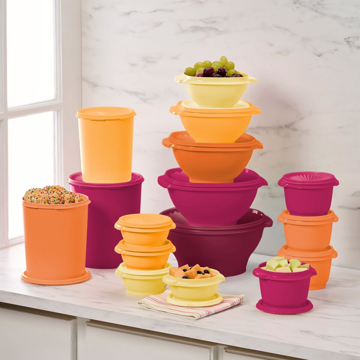 Tupperware Heritage Collection 32-piece Food Storage Container Set Orange 1825596 #99517