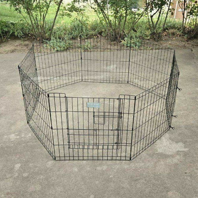 Top Paw 8 Panel Dog Gate Puppy 24” Playpen Pen Enclosure Yard