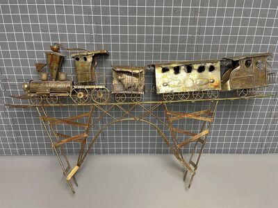 BRUTALIST MCM TRAIN WALL ART