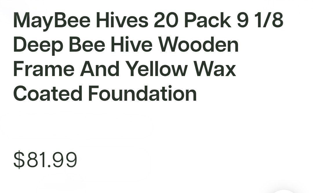 BEEKEEPING - MayBee 20 pk deep frames w/foundation