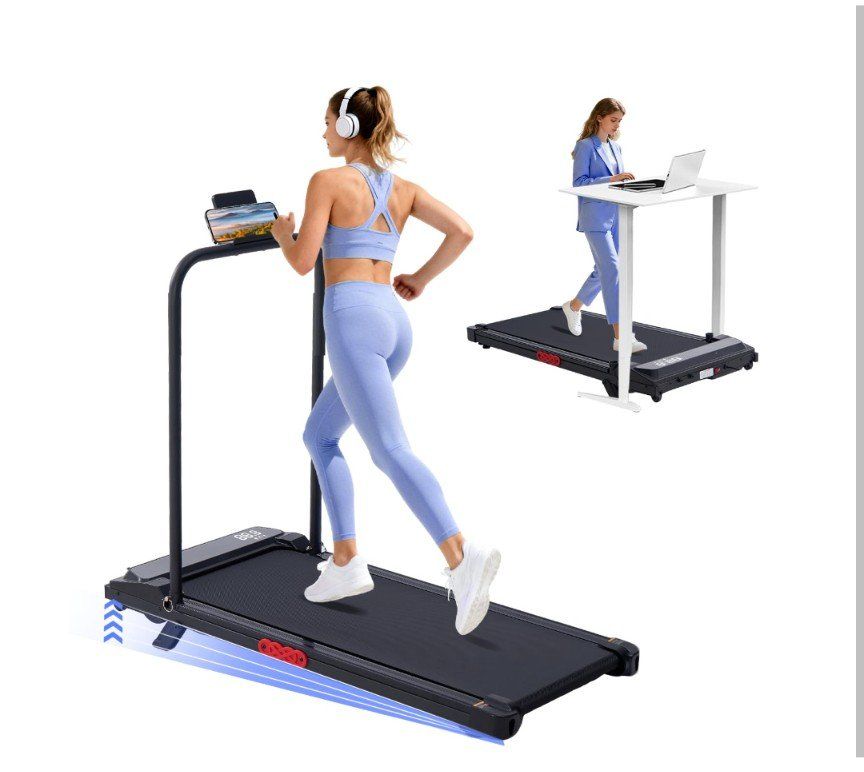 HevGlrm 3.0 HP 7.6 mph Walking Pad Treadmill