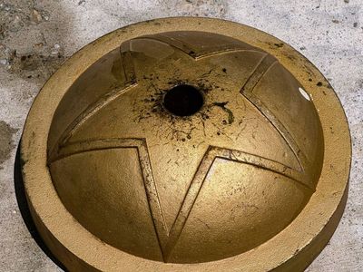 Large Antique Cast Iron Cap with Star.