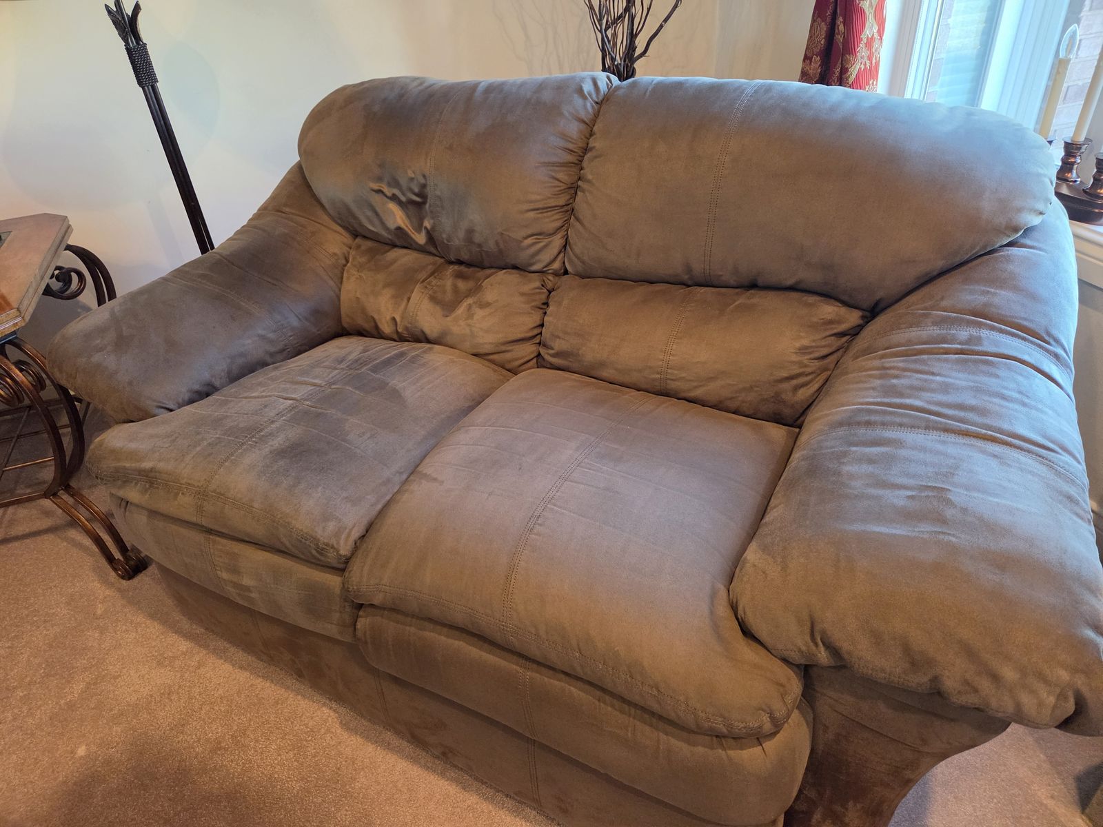 Couch and love seat  with ottoman