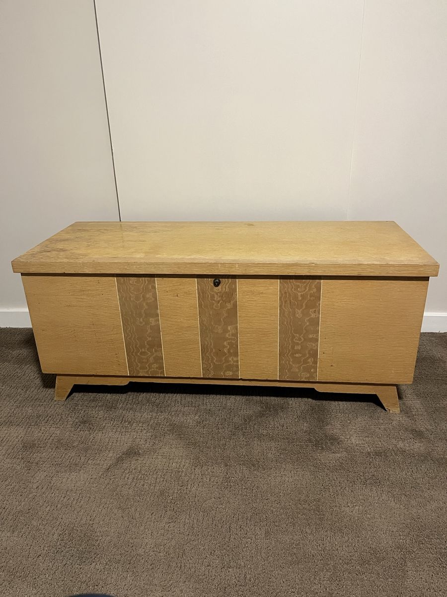 Vintage Lane Cedar Chest Blanket Box Mid Century Modern Storage