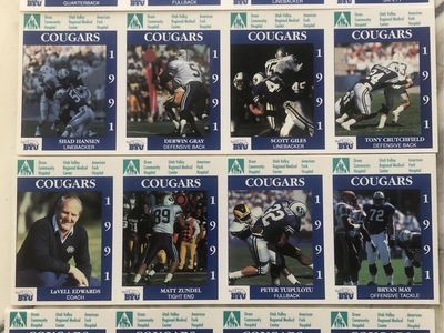 1991 BYU Cougars Football Team Set with Ty Detmer Autograph - Vintage Sports Cards