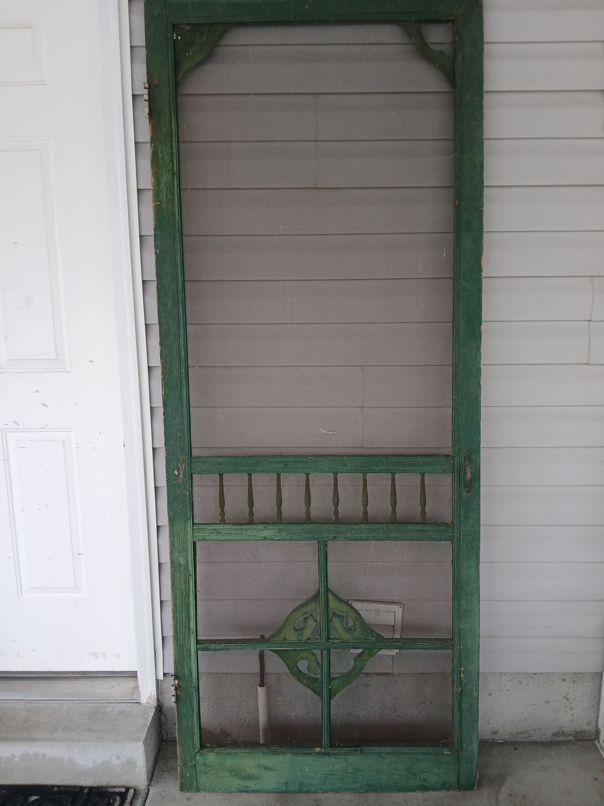 Antique wood screen door