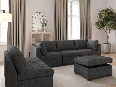Thomasville Tisdale Modular 6-piece Sectional, Dark Gray 1782774 #86421