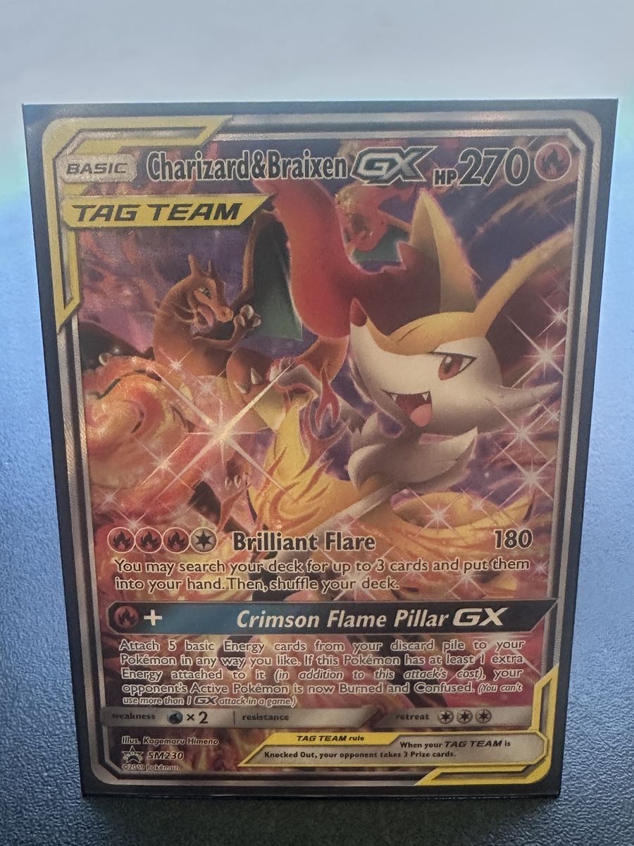 Charizard & Braixen GX pokemon card