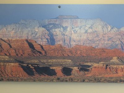Large Zion National Park Desert Mountain Wall Art