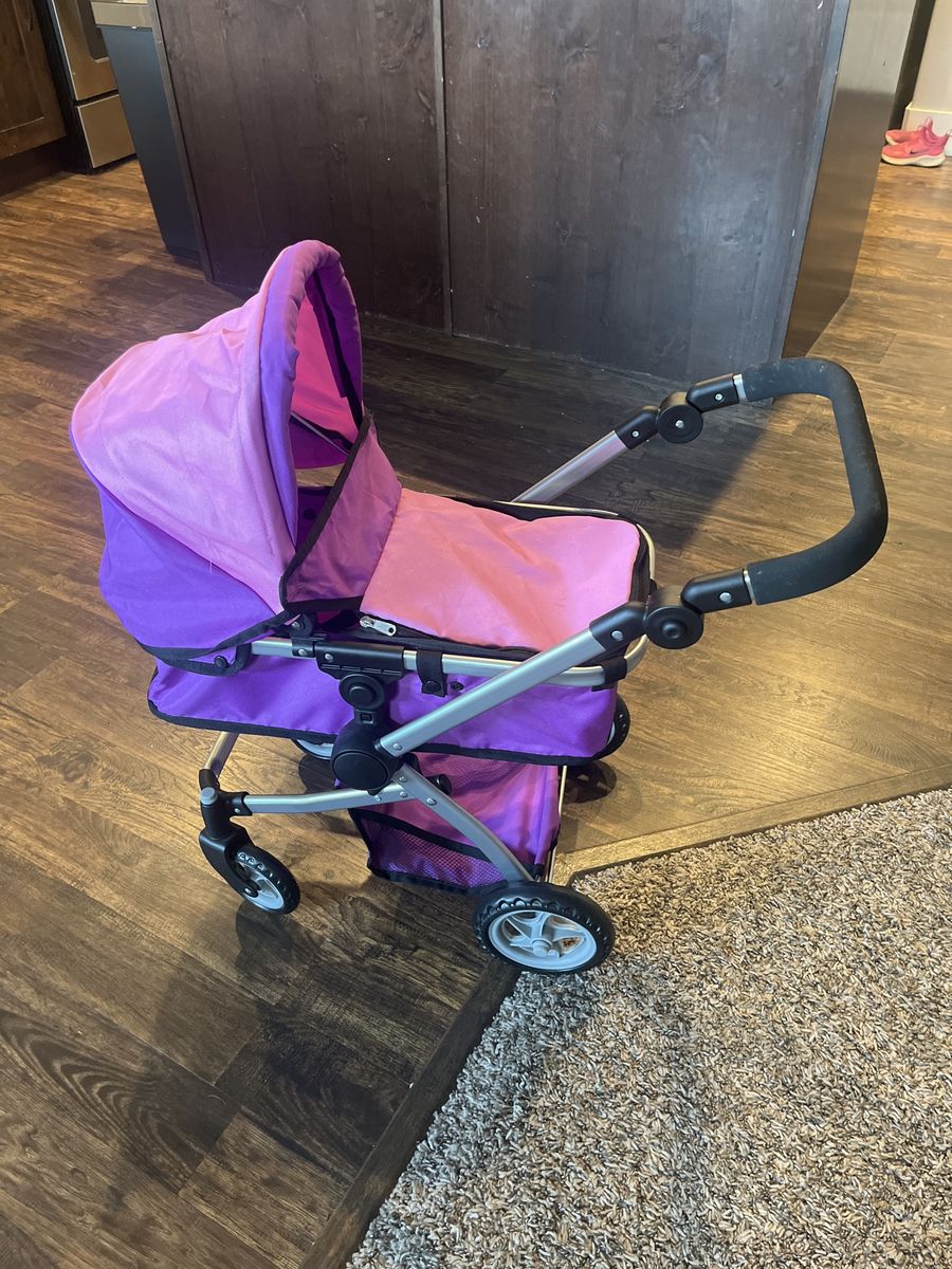 Pink And Purple Baby Doll Stroller