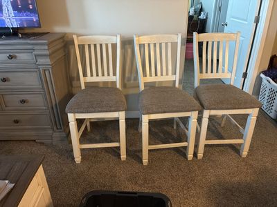 Farmhouse barstool height chairs (3)