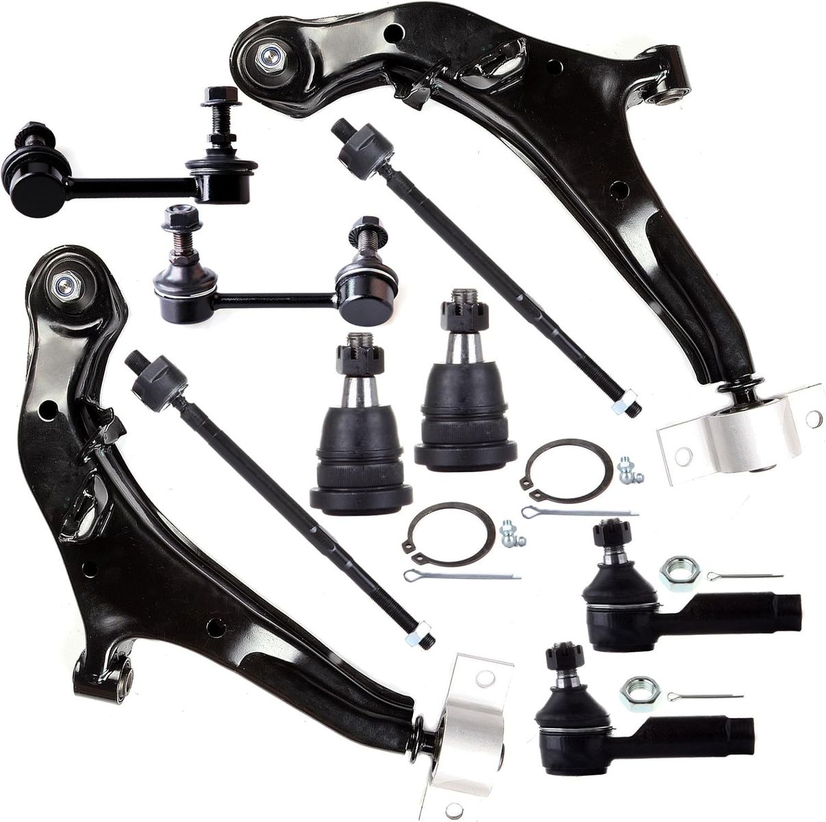2000-2003 Nissan Maxima, 00-01 Infiniti I30, 02-04 I35 10 Piece Front Suspension Kit Lower Control Arm Kit
