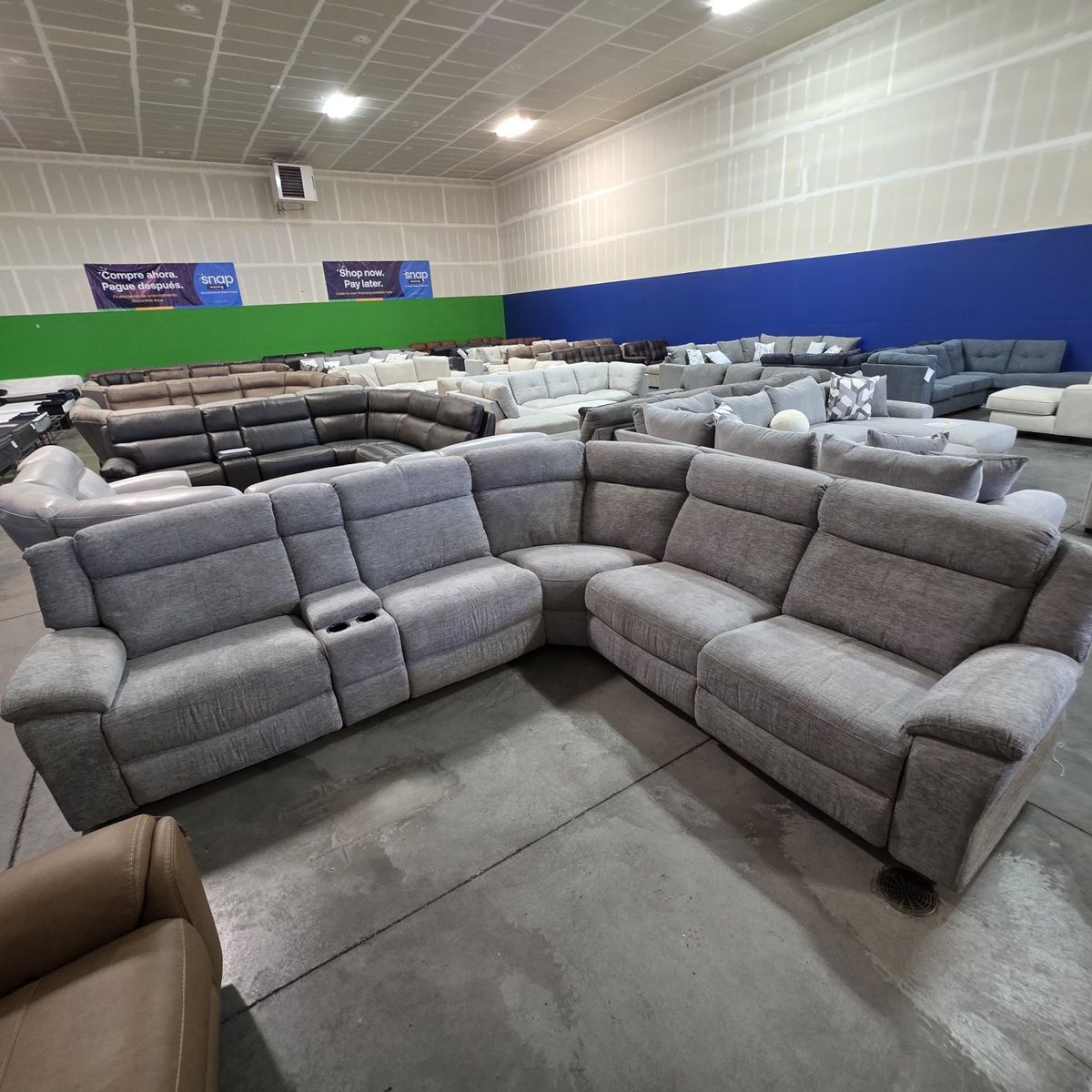 Light Gray 6 Piece Power Reclining Sectional - $1,890