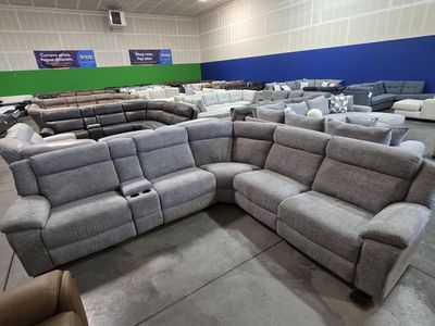 Light Gray 6 Piece Power Reclining Sectional - $1,890