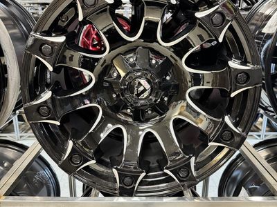 Fuel-Battle Axe 20x10 Gloss Black Milled. Brand new set of 4 wheels.