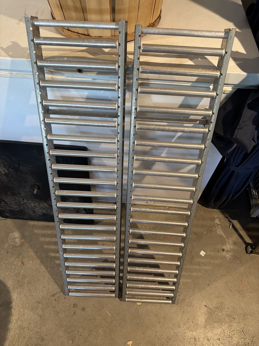 Pair of Used Gravity Conveyor Roller Tracks / Sections