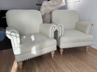 Vintage Style Armchair Set - Light green