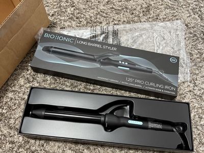 Brand new Bioionic 1.25” Long Barrel curling iron