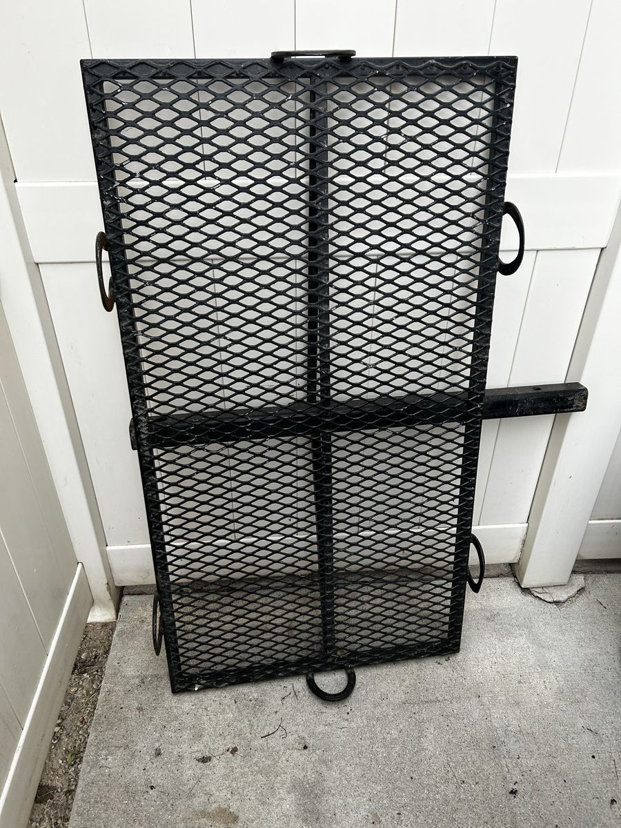Heavy-Duty Black Mesh Hitch Mount Cargo Carrier for Vehicles, Steel Basket