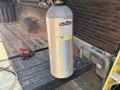 20lb aluminum cylinder w/handle ect