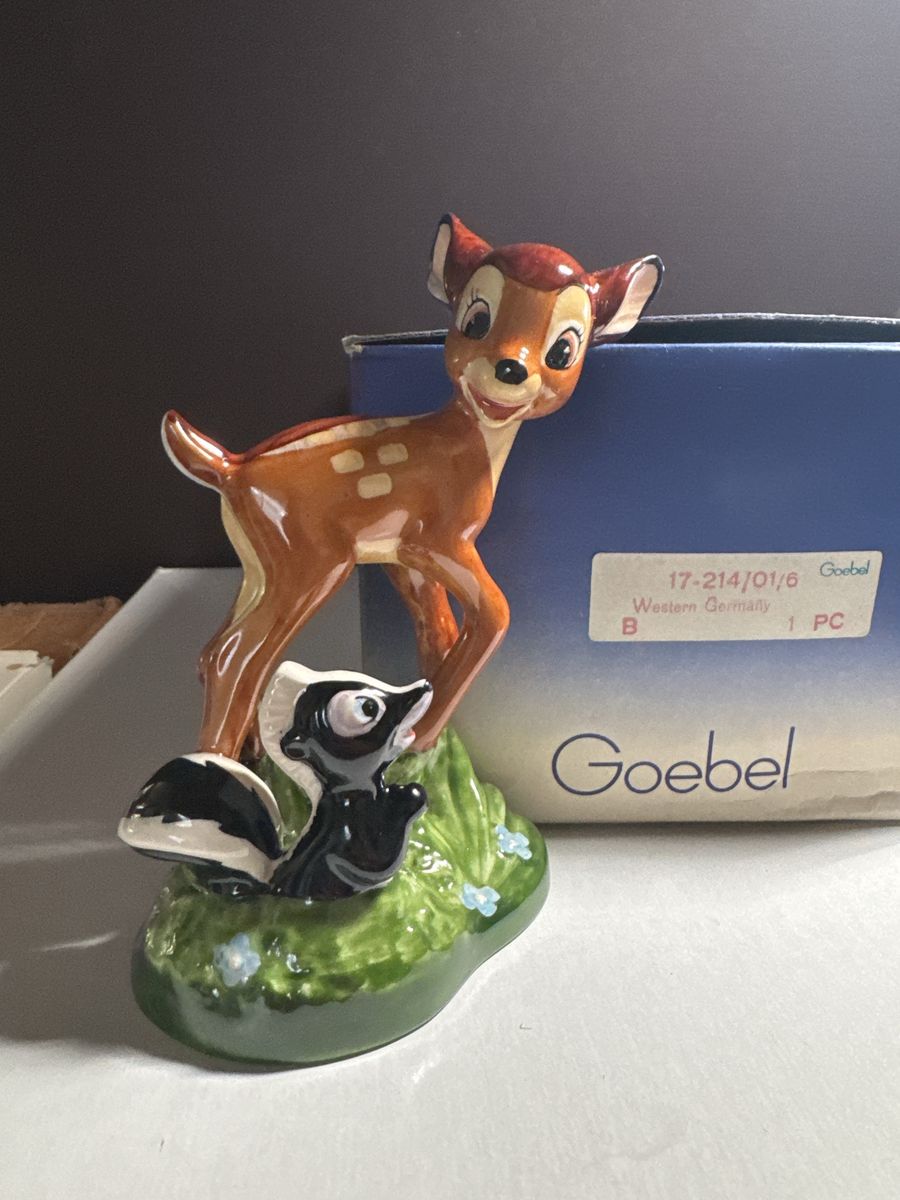 Vintage Goebel Disney Bambi and Flower Skunk Figurine 17-214/01/6 West Germany